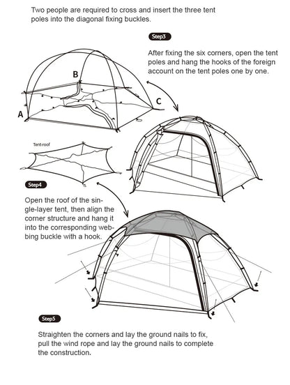 Ultralight 2 Persons Camping Hiking Outdoor Tent