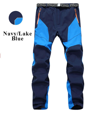 NUONEKO Men Winter Fleece Trekking Pants Outdoor Nature Hike Camping Waterproof