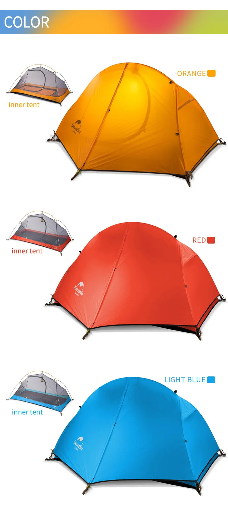 Ultralight 20D/210T For 1 Person Camping Tent