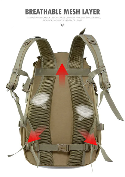 40L Camping Backpack Men's Bag Travel Bags Tactical Bag