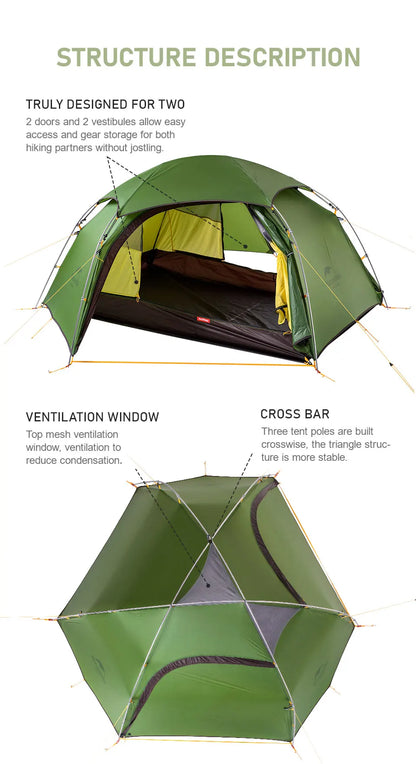 Ultralight 2 Persons Camping Hiking Outdoor Tent