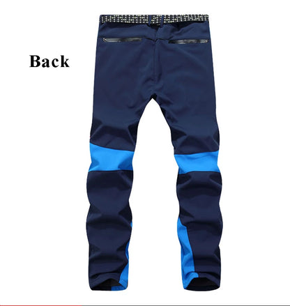 NUONEKO Men Winter Fleece Trekking Pants Outdoor Nature Hike Camping Waterproof