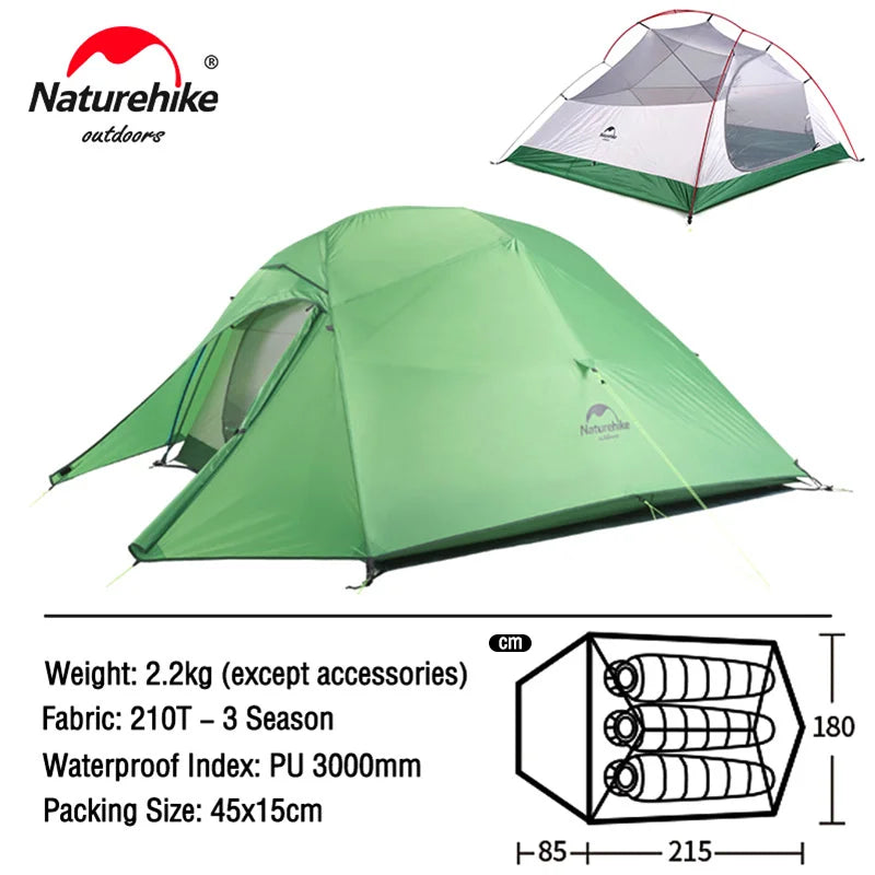 Naturehike Camping Tent Mongar 2 Persons Tent Cloud Up 1 2 3 Person Tent