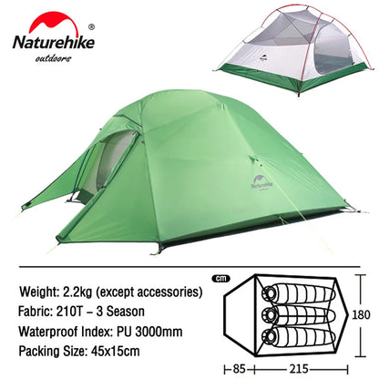 Naturehike Camping Tent Mongar 2 Persons Tent Cloud Up 1 2 3 Person Tent