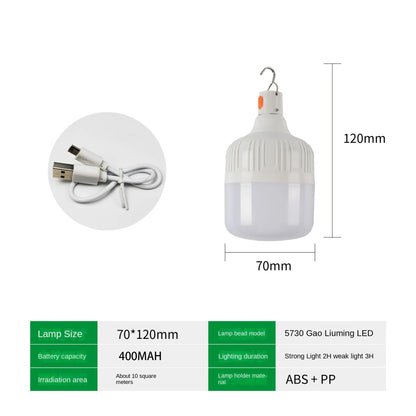 60W Emergency  Camping Rechargeable  Light Bulb