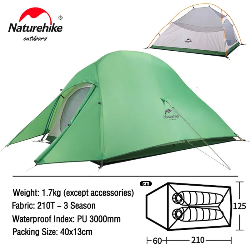 Naturehike Camping Tent Mongar 2 Persons Tent Cloud Up 1 2 3 Person Tent