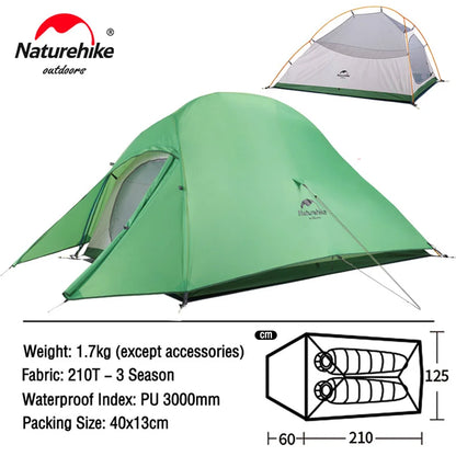 Naturehike Camping Tent Mongar 2 Persons Tent Cloud Up 1 2 3 Person Tent