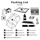 Fireproof Hot Extend Dome with with Stove Jack & Snow Skirt, Tent 2 Person