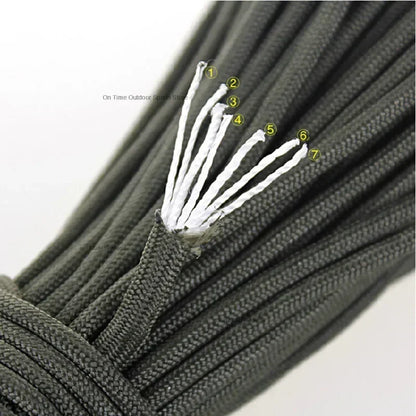 7 Cores 550 Paracord Cord 3M Dia.4mm for Outdoor Camping Survival Lanyard Parachute Rope Hiking Tent Accessories