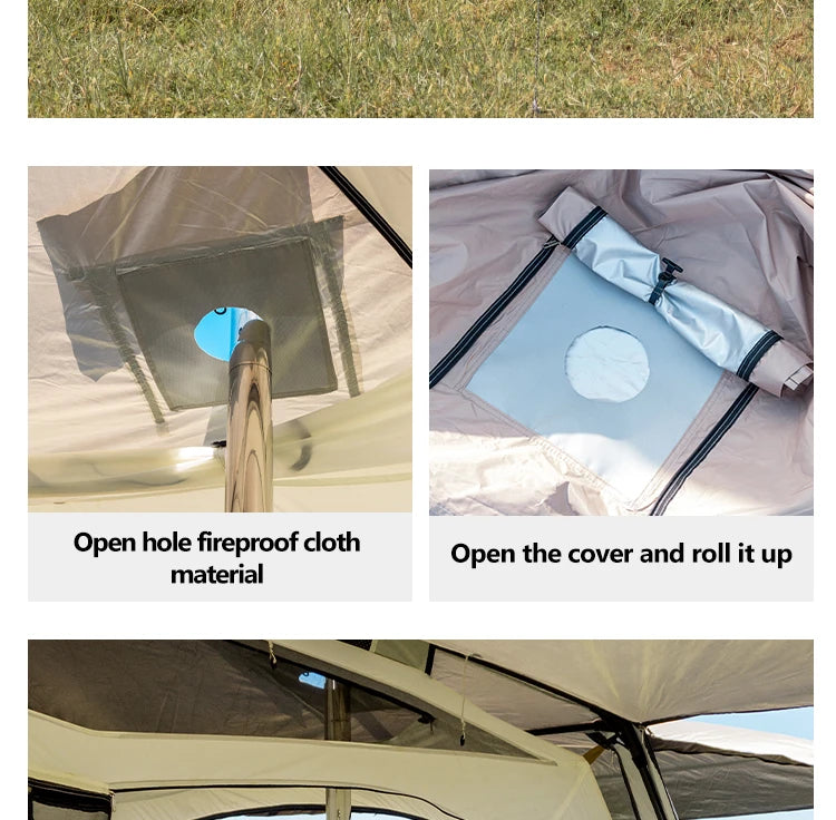 Two-Room office Outdoor Camping Family 6-10 People Double-Layer Large Tent