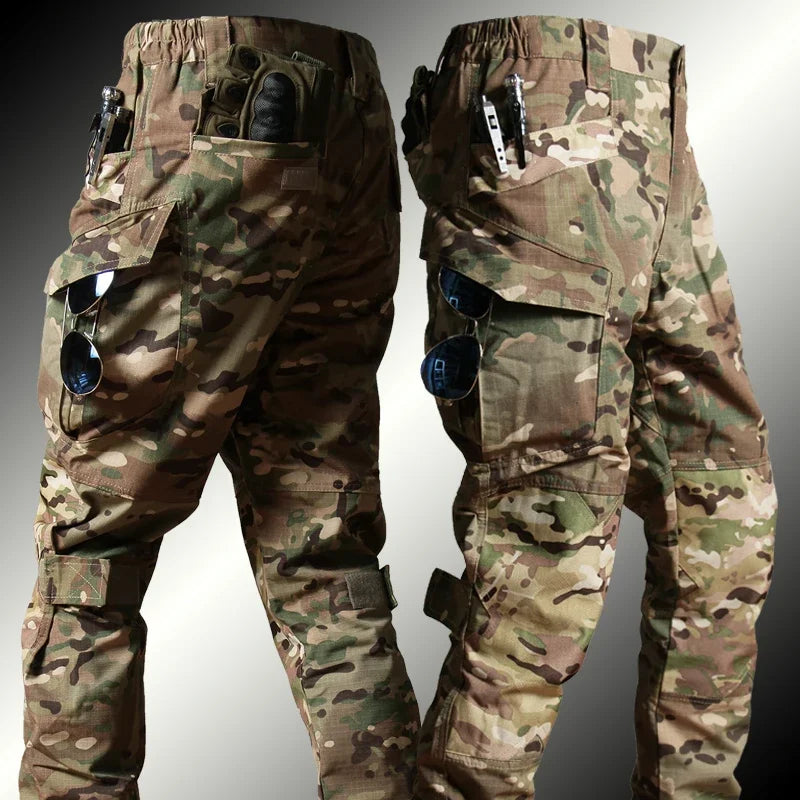 Hiking Tactical Breathable Sets Mens Wear-resisting No Pilling Combat Shirt Male Outdoor