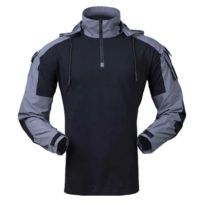 Outdoor Shirts Wear resistant T-Shirt Hooded Men Tactical Shirt Waterproof