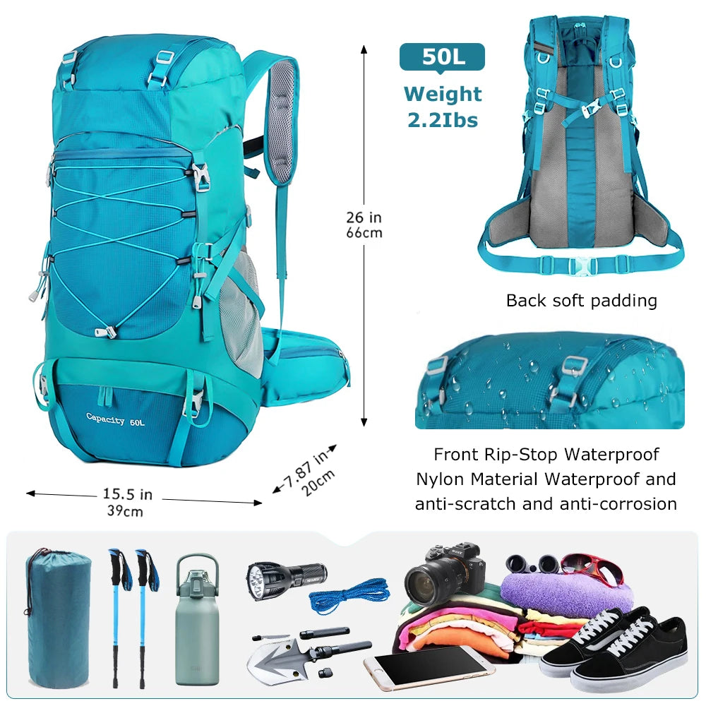 50L Hiking Backpack Multifunctional | Hiking Backpack | wander lustprogear