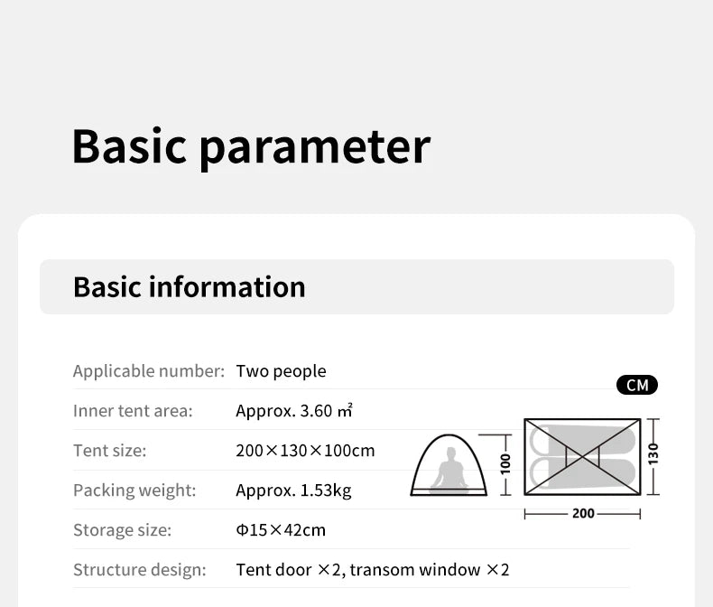 Naturehike P Series Tent Summer Breathable Outdoor Camping