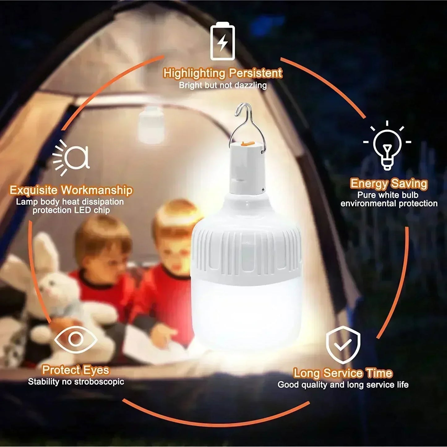 Emergency Camping Blub | Camping Rechargeable Bulb | Wanderlustprogear