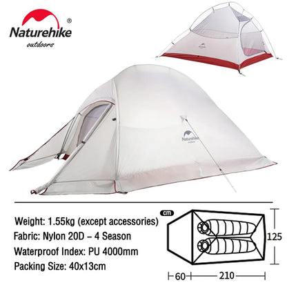 Naturehike Camping Tent Mongar 2 Persons Tent Cloud Up 1 2 3 Person Tent