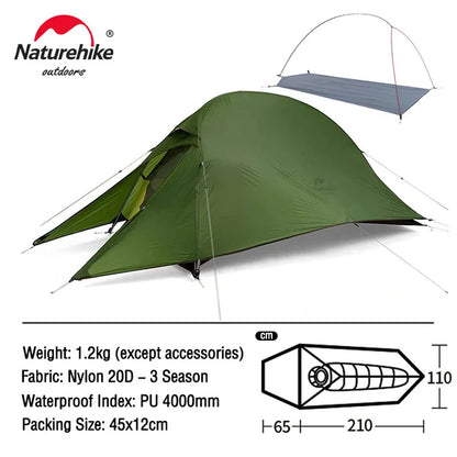 Naturehike Camping Tent Mongar 2 Persons Tent Cloud Up 1 2 3 Person Tent