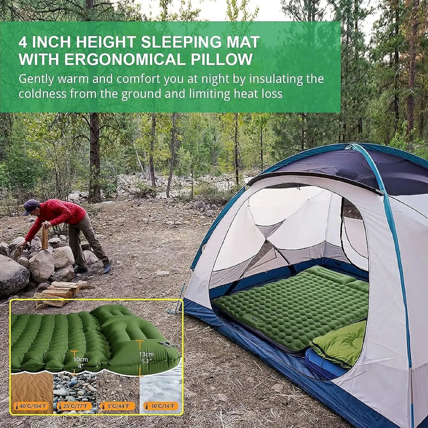 Camping Inflatable Mattress Couple Portable