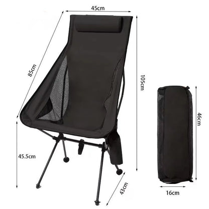 Camping high back moon chair ultra light aluminum alloy