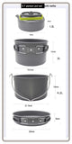Camping Cookware Set for 1-7 Persons, Lightweight and Portable
