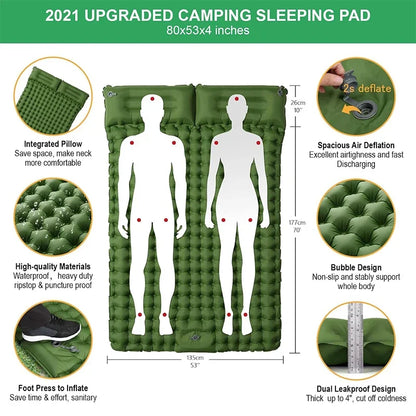 Camping Inflatable Mattress Couple Portable