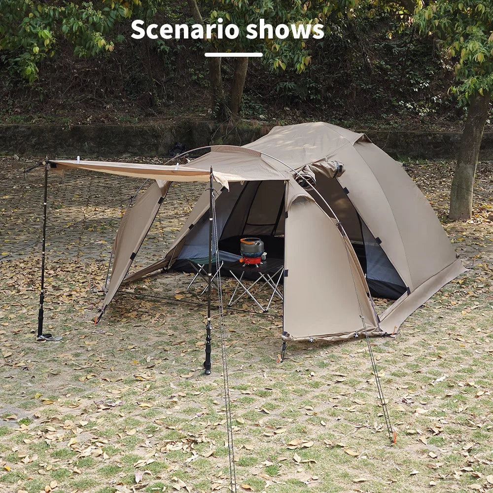 Fireproof Hot Extend Dome with with Stove Jack & Snow Skirt, Tent 2 Person