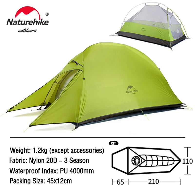 Naturehike Camping Tent Mongar 2 Persons Tent Cloud Up 1 2 3 Person Tent