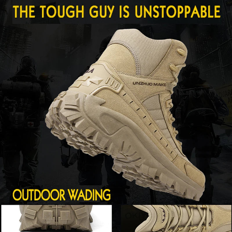 Men's Tactical Hiking Boots, Shock-absorbing Non-slip Desert Boot