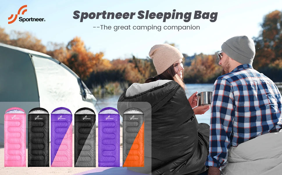 Sportneer Sleeping Bags for Adults 3-4 Season Warm Weather Waterproof Lightweight