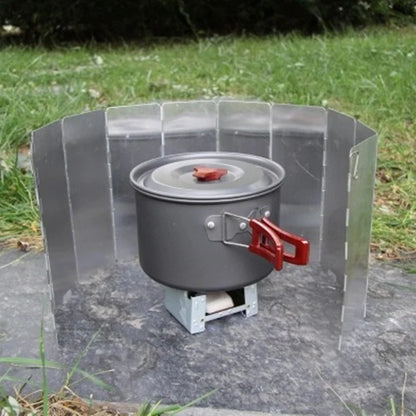 8/9/10/12/14/16 Plates Gas Stove Wind Shield Outdoor Camping