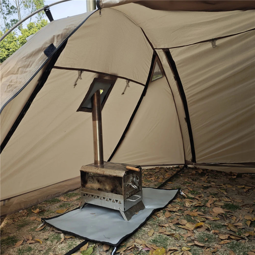 Fireproof Hot Extend Dome with with Stove Jack & Snow Skirt, Tent 2 Person