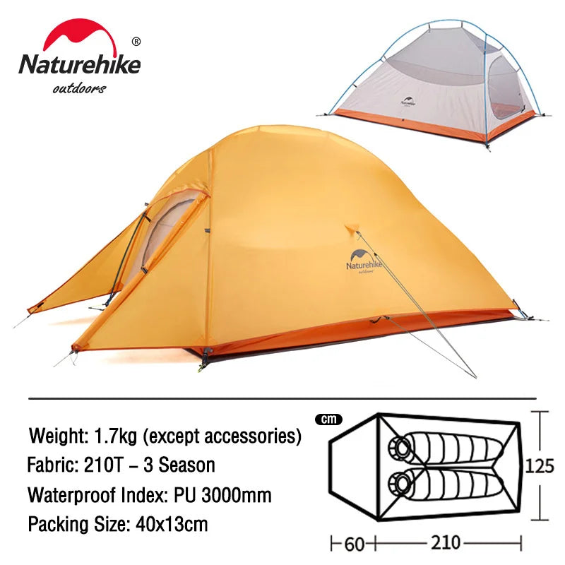 Naturehike Camping Tent Mongar 2 Persons Tent Cloud Up 1 2 3 Person Tent