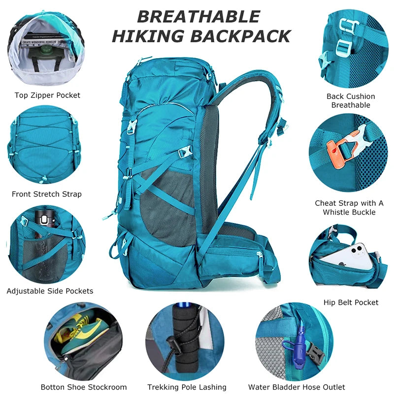 50L Hiking Backpack Multifunctional | Hiking Backpack | wander lustprogear