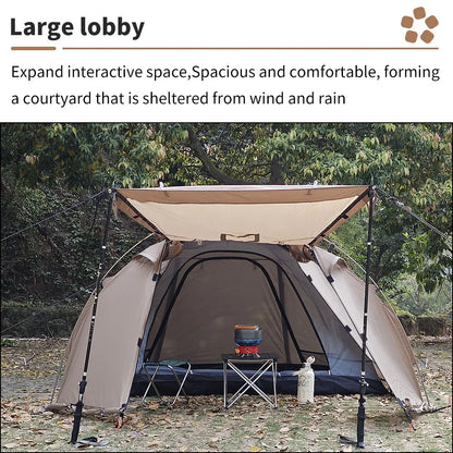 Fireproof Hot Extend Dome with with Stove Jack & Snow Skirt, Tent 2 Person