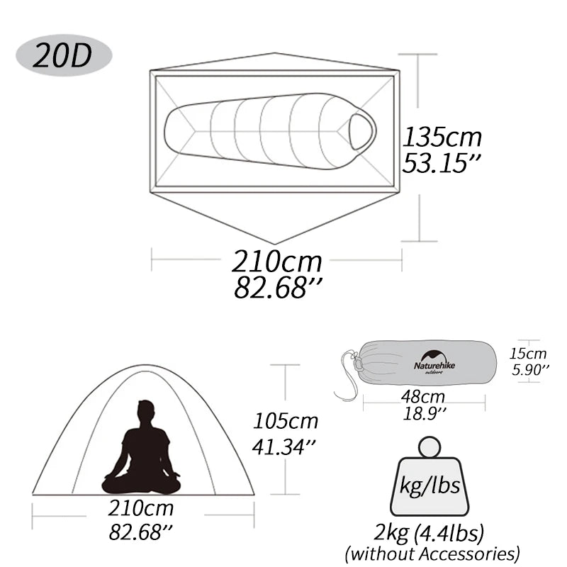  1 Person Camping Tent | 20D/210T tent | wander lustprogear