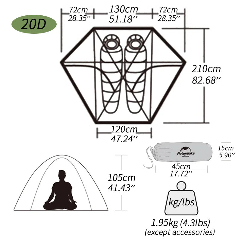 Ultralight 2 Person Tent | Camping Hiking Tent | wander lustprogear