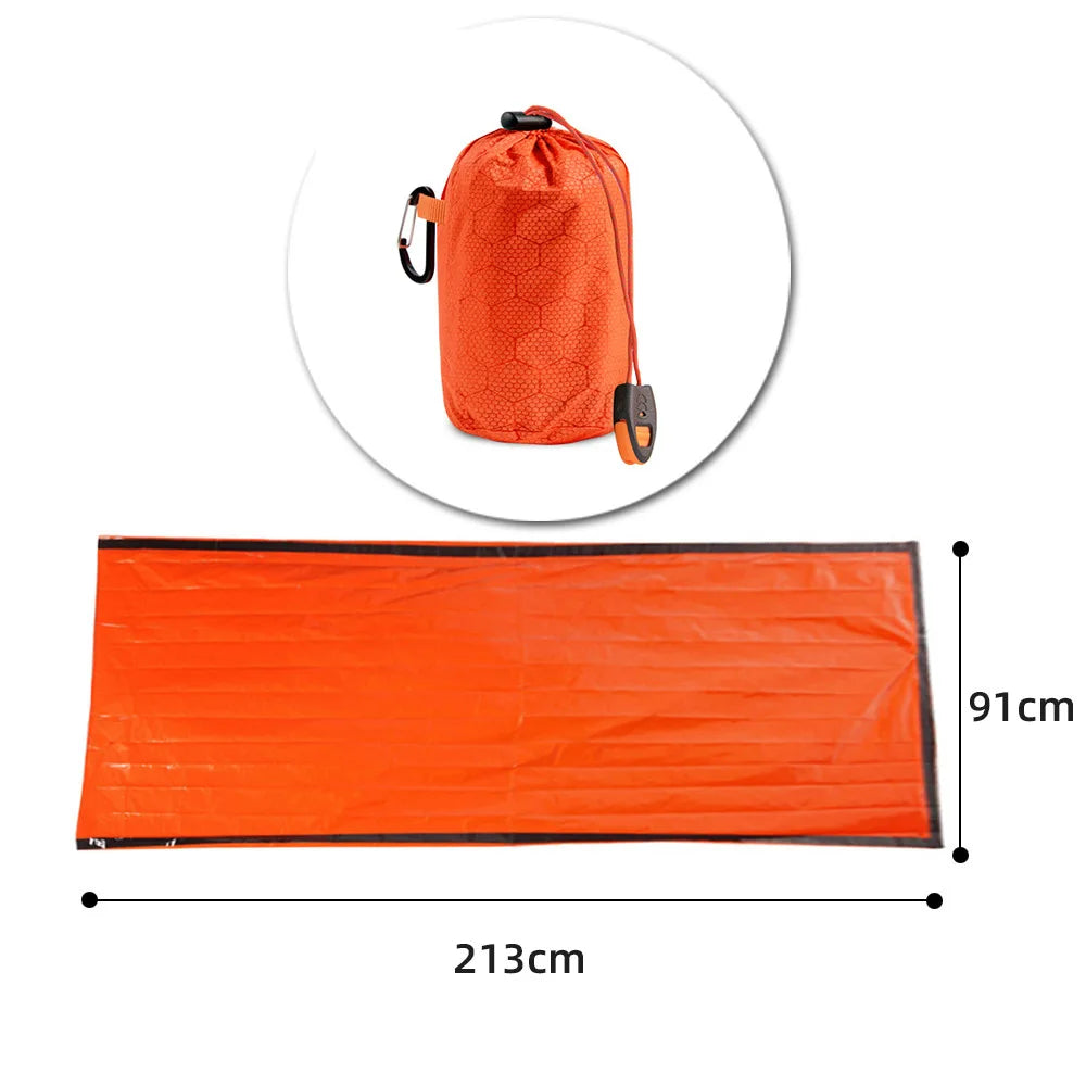 Outdoor Emergency Sleeping Bag PE Aluminum Film Warm Windproof Waterproof