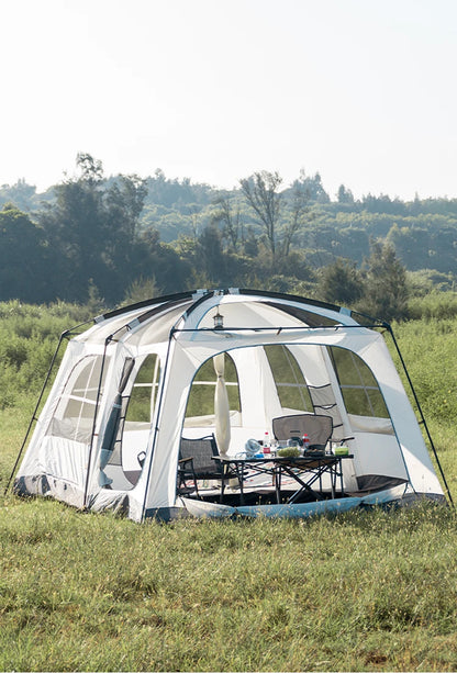 Two-Room office Outdoor Camping Family 6-10 People Double-Layer Large Tent