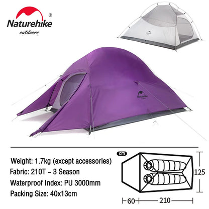 Naturehike Camping Tent Mongar 2 Persons Tent Cloud Up 1 2 3 Person Tent