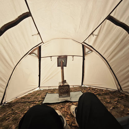 Fireproof Hot Extend Dome with with Stove Jack & Snow Skirt, Tent 2 Person