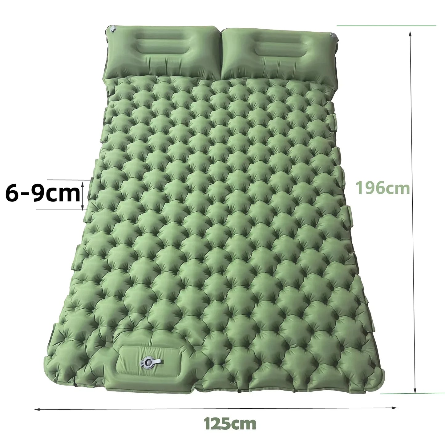 Camping Air Matt Double Sleeping Pad Inflatable Air Mat with Pillow Air Mattress