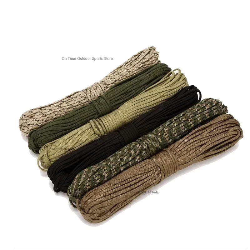 7 Cores 550 Paracord Cord 3M Dia.4mm for Outdoor Camping Survival Lanyard Parachute Rope Hiking Tent Accessories