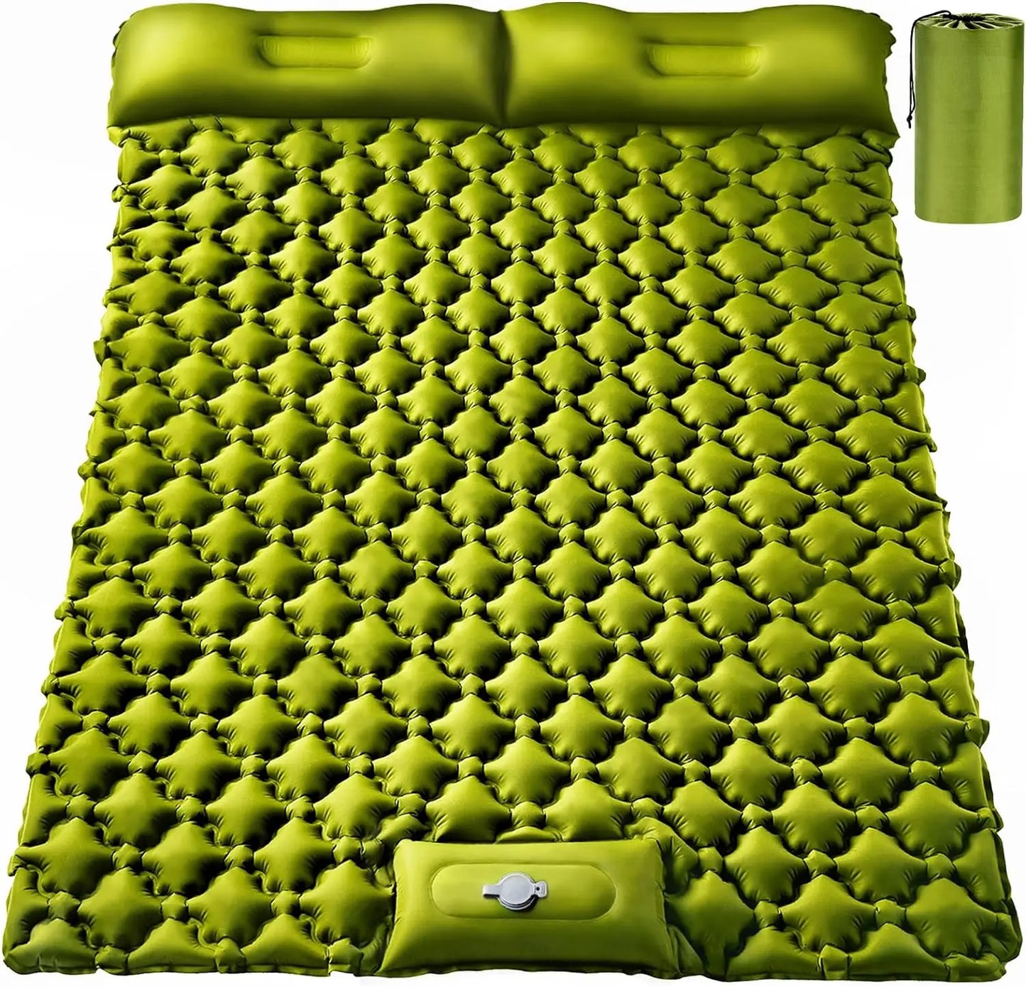 Camping Air Matt Double Sleeping Pad Inflatable Air Mat with Pillow Air Mattress