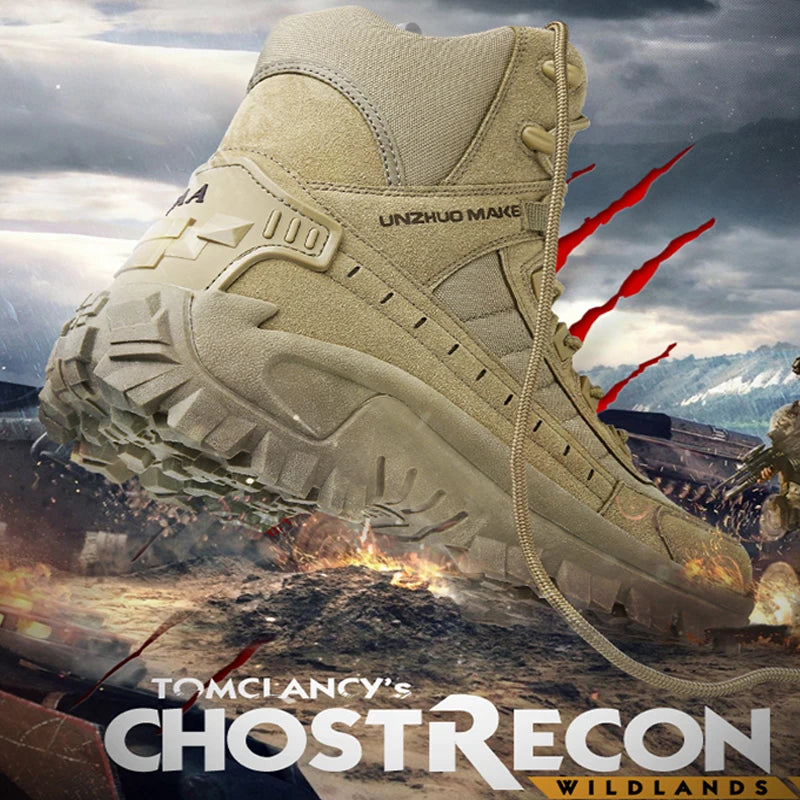 Men's Tactical Hiking Boots, Shock-absorbing Non-slip Desert Boot