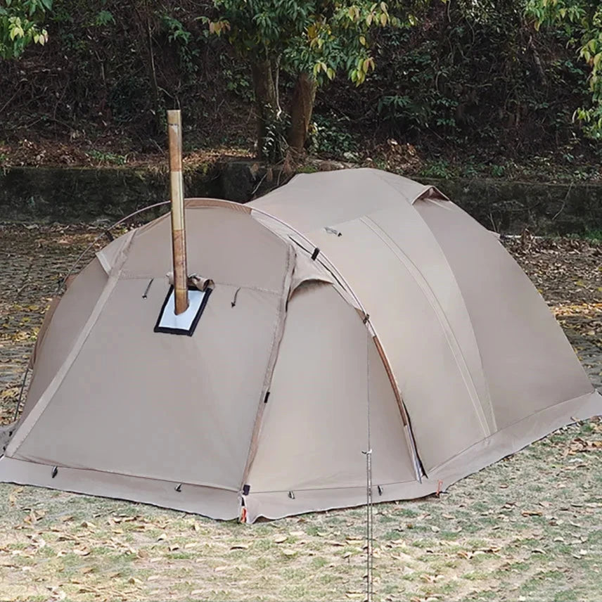 Fireproof Hot Extend Dome with with Stove Jack & Snow Skirt, Tent 2 Person