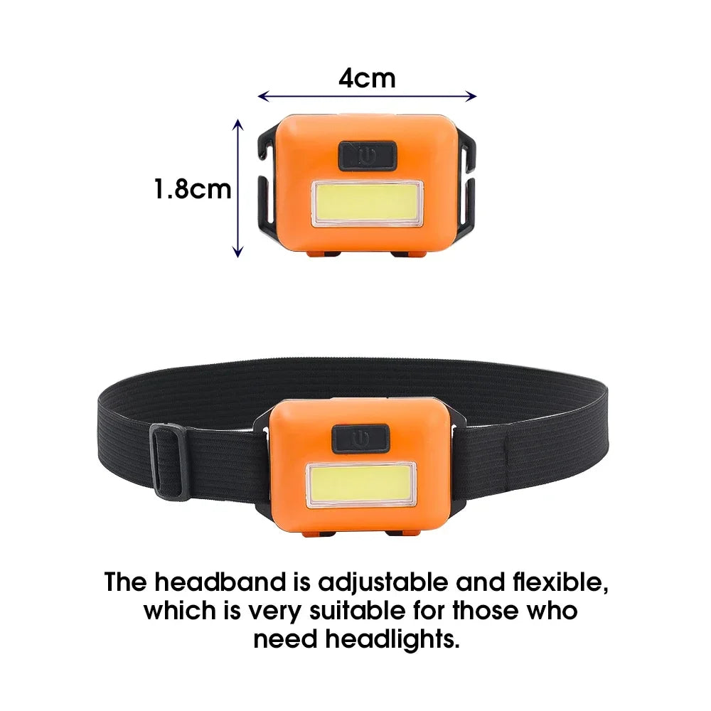 Mini COB Headlight Portable LEDHeadlamp Waterproof