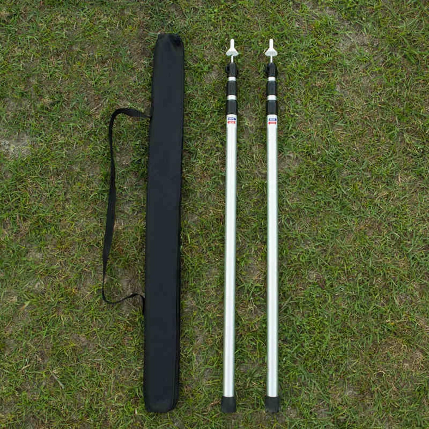 Aluminum Tarp Poles Heavy Duty Set of 2, 95~234cm Telescoping Lightweight Tent Poles