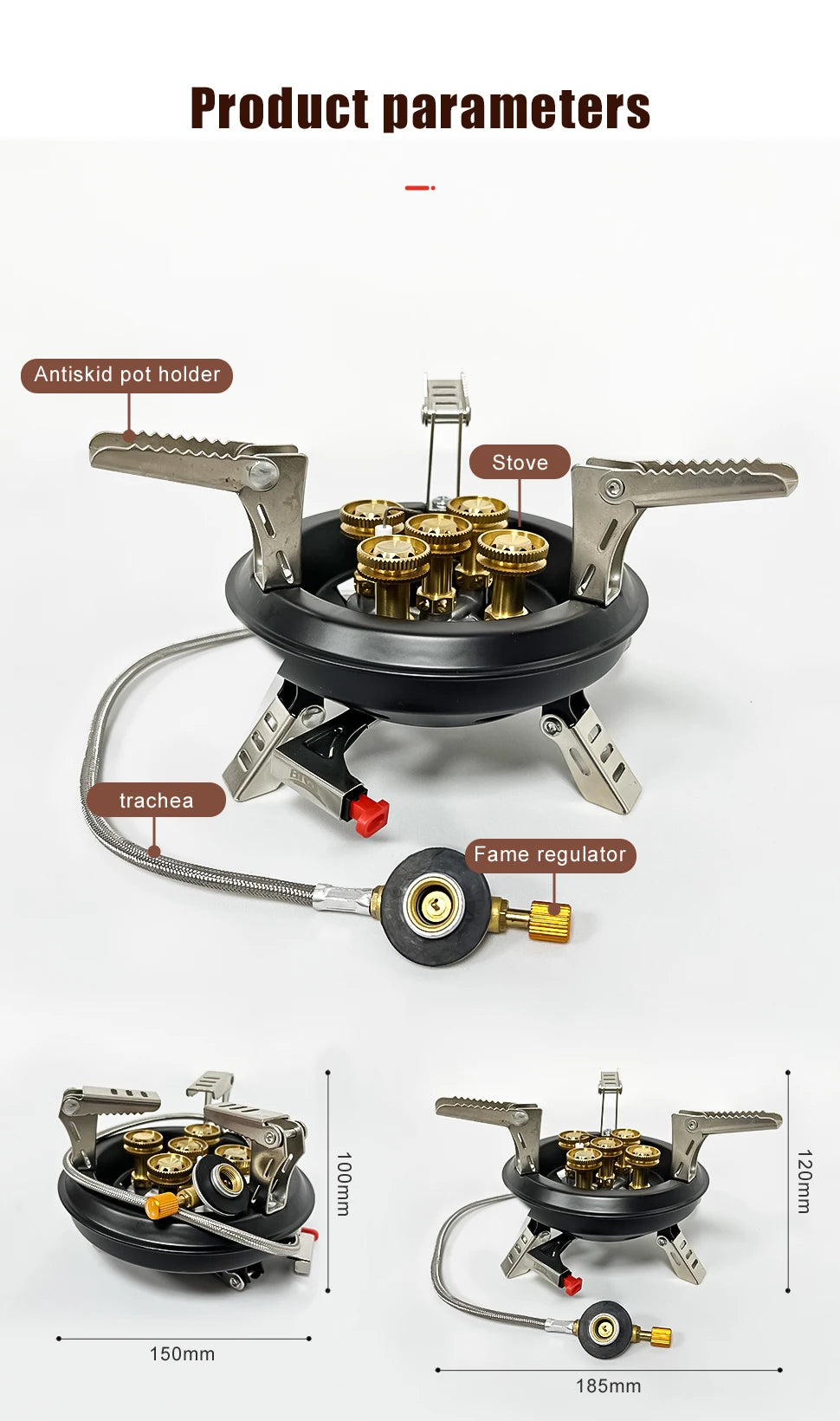 BRS-201A Portable Camping Gas Stove 16000W High Pressured Propane Butane Gas