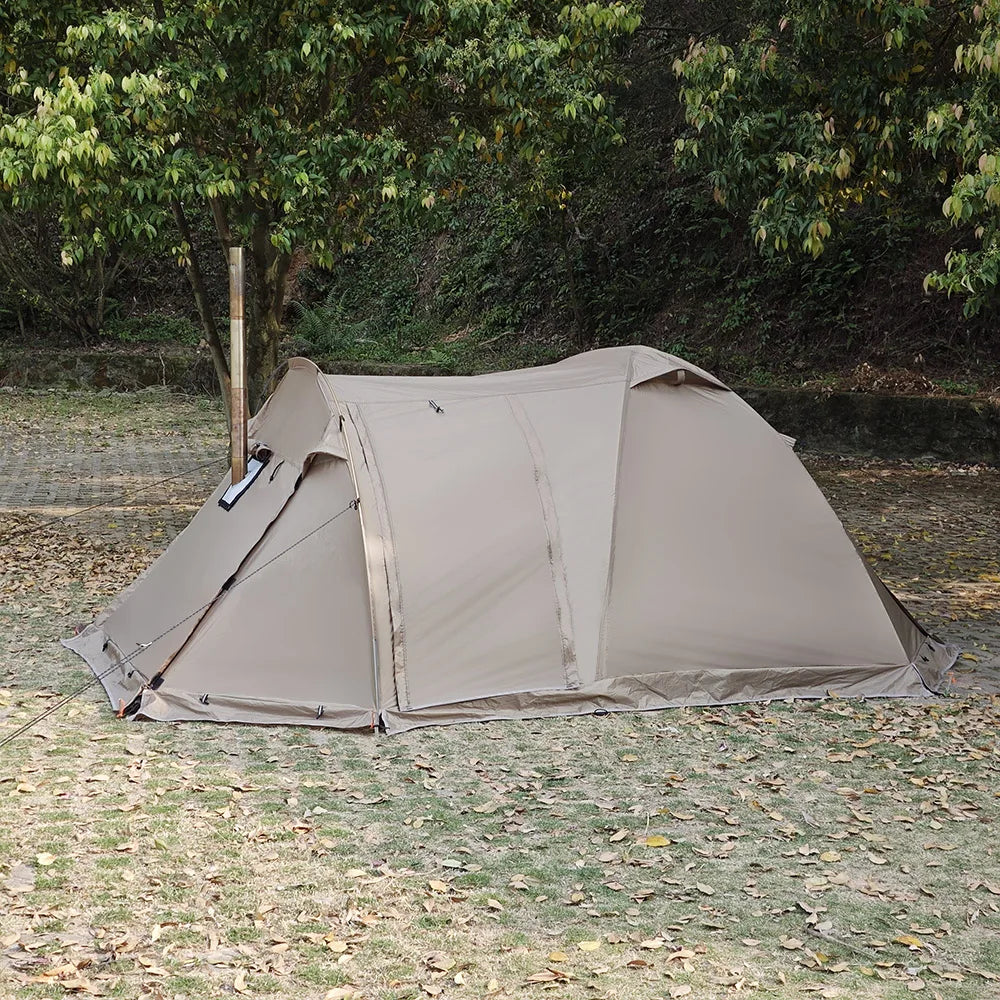 Fireproof Hot Extend Dome with with Stove Jack & Snow Skirt, Tent 2 Person