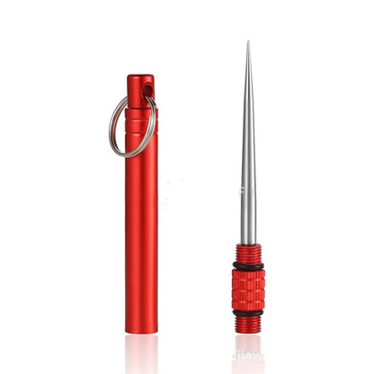 Titanium Outdoor EDC Portable Multi-Purpose Toothpick Bottle Fruit Fork Camping Tool